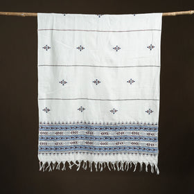 Kantha Hand Embroidered Khes Handwoven Cotton Dupatta 26
