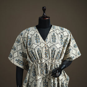 Ajrakh Hand Block Print Natural Dyed Cotton Short Kaftan 36