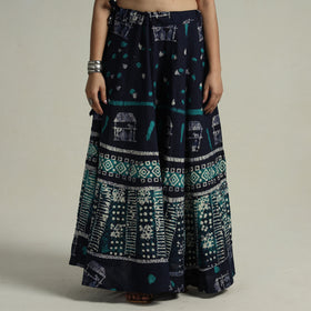 Buy Hand Batik Printed Running Stitch Cotton Long Skirt 54 Online l iTokri.com