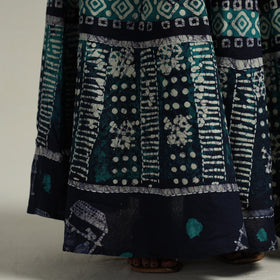 Buy Hand Batik Printed Running Stitch Cotton Long Skirt 54 Online l iTokri.com