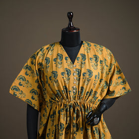 Ajrakh Hand Block Print Natural Dyed Cotton Short Kaftan 37