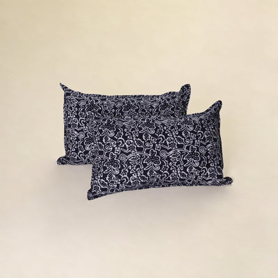 Hand Block Batik Print Pillow Covers (Set of 2) 32