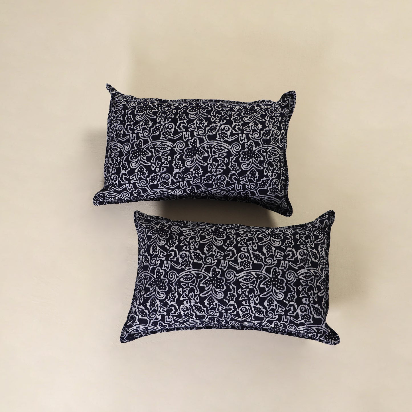 Hand Block Batik Print Pillow Covers (Set of 2) 32