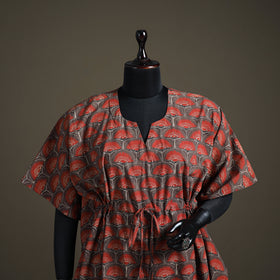 Ajrakh Hand Block Print Natural Dyed Cotton Short Kaftan 38