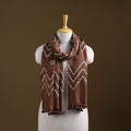Brown - Kutch Handwoven Organic Kala Cotton Bandhani Stole 01