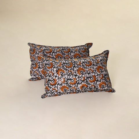 Hand Block Batik Print Pillow Covers (Set of 2) 33