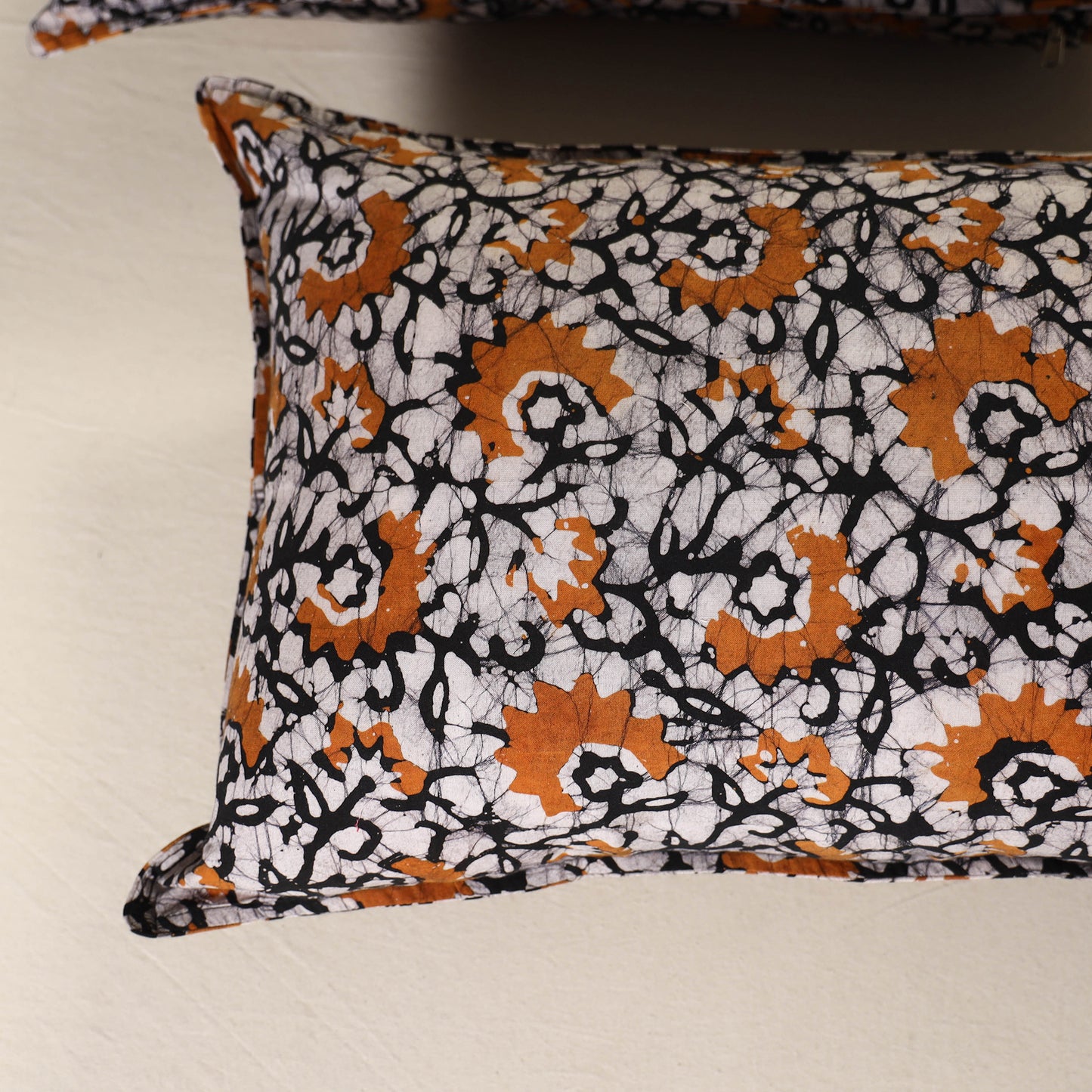 Hand Block Batik Print Pillow Covers (Set of 2) 33