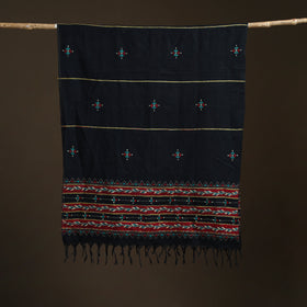 Kantha Hand Embroidered Khes Handwoven Cotton Dupatta 10