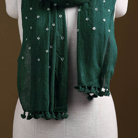 Kutch Handwoven Organic Kala Cotton Bandhani Stole 08