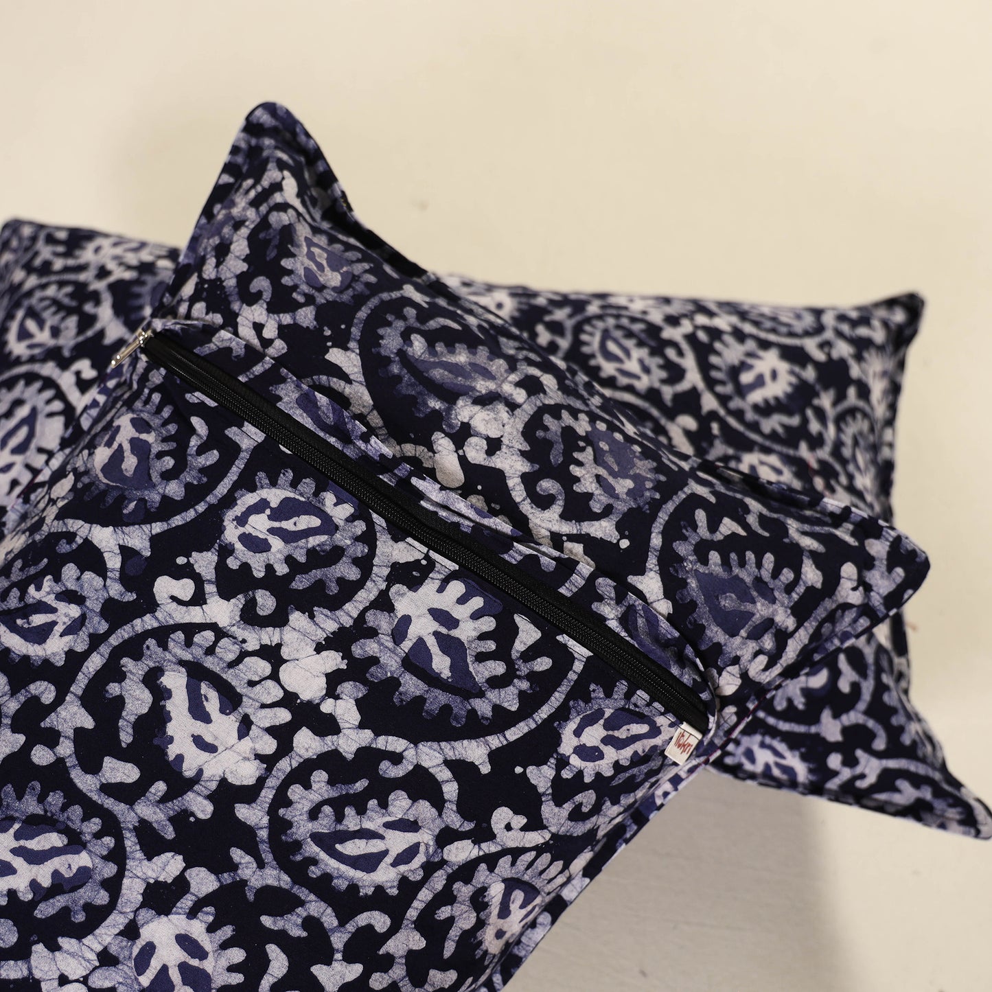 Hand Block Batik Print Pillow Covers (Set of 2) 34