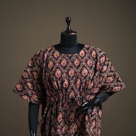 Ajrakh Hand Block Print Natural Dyed Cotton Short Kaftan 41