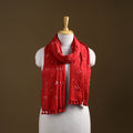 Kutch Handwoven Organic Kala Cotton Bandhani Stole 12