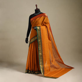Orange - kandangi thread buti chettinad cotton saree