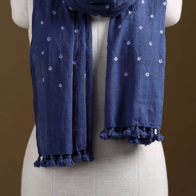 Kutch Handwoven Organic Kala Cotton Bandhani Stole 13