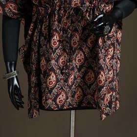 Ajrakh Hand Block Print Natural Dyed Cotton Short Kaftan 41