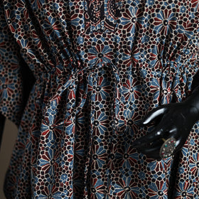 Ajrakh Hand Block Print Natural Dyed Cotton Short Kaftan 42