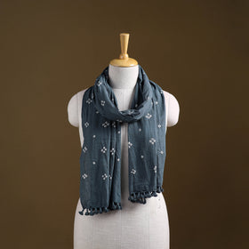 Kutch Handwoven Organic Kala Cotton Bandhani Stole 17