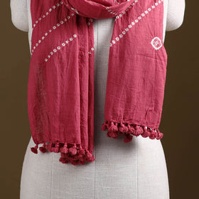 Kutch Handwoven Organic Kala Cotton Bandhani Stole 18