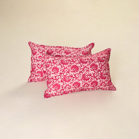 Hand Block Batik Print Pillow Covers (Set of 2) 36
