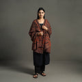  Ajrakh Block Printed Handwoven Woolen Shawl