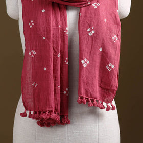 Kutch Handwoven Organic Kala Cotton Bandhani Stole 20