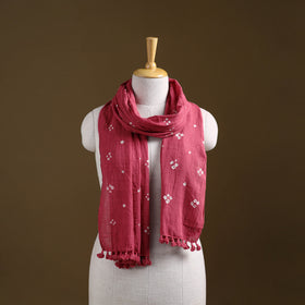 Kutch Handwoven Organic Kala Cotton Bandhani Stole 20