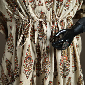 Ajrakh Hand Block Print Natural Dyed Cotton Short Kaftan 43