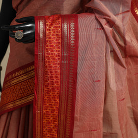 Brown - kandangi thread buti chettinad cotton saree