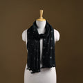 Black - Kutch Handwoven Organic Kala Cotton Bandhani Stole 21