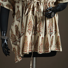 Ajrakh Hand Block Print Natural Dyed Cotton Short Kaftan 43