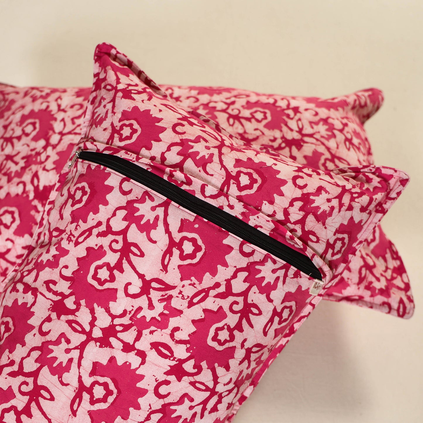 Hand Block Batik Print Pillow Covers (Set of 2) 36