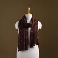 Brown - Kutch Handwoven Organic Kala Cotton Bandhani Stole 24