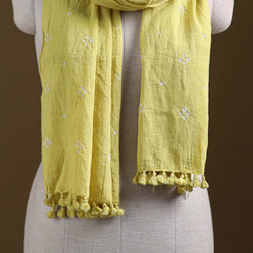 Kutch Handwoven Organic Kala Cotton Bandhani Stole 26