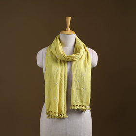 Kutch Handwoven Organic Kala Cotton Bandhani Stole 26