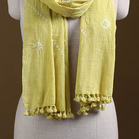Kutch Handwoven Organic Kala Cotton Bandhani Stole 28