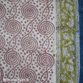 Sanganeri Hand Block Print Pure Mul Cotton Ready To Wear Saree 06