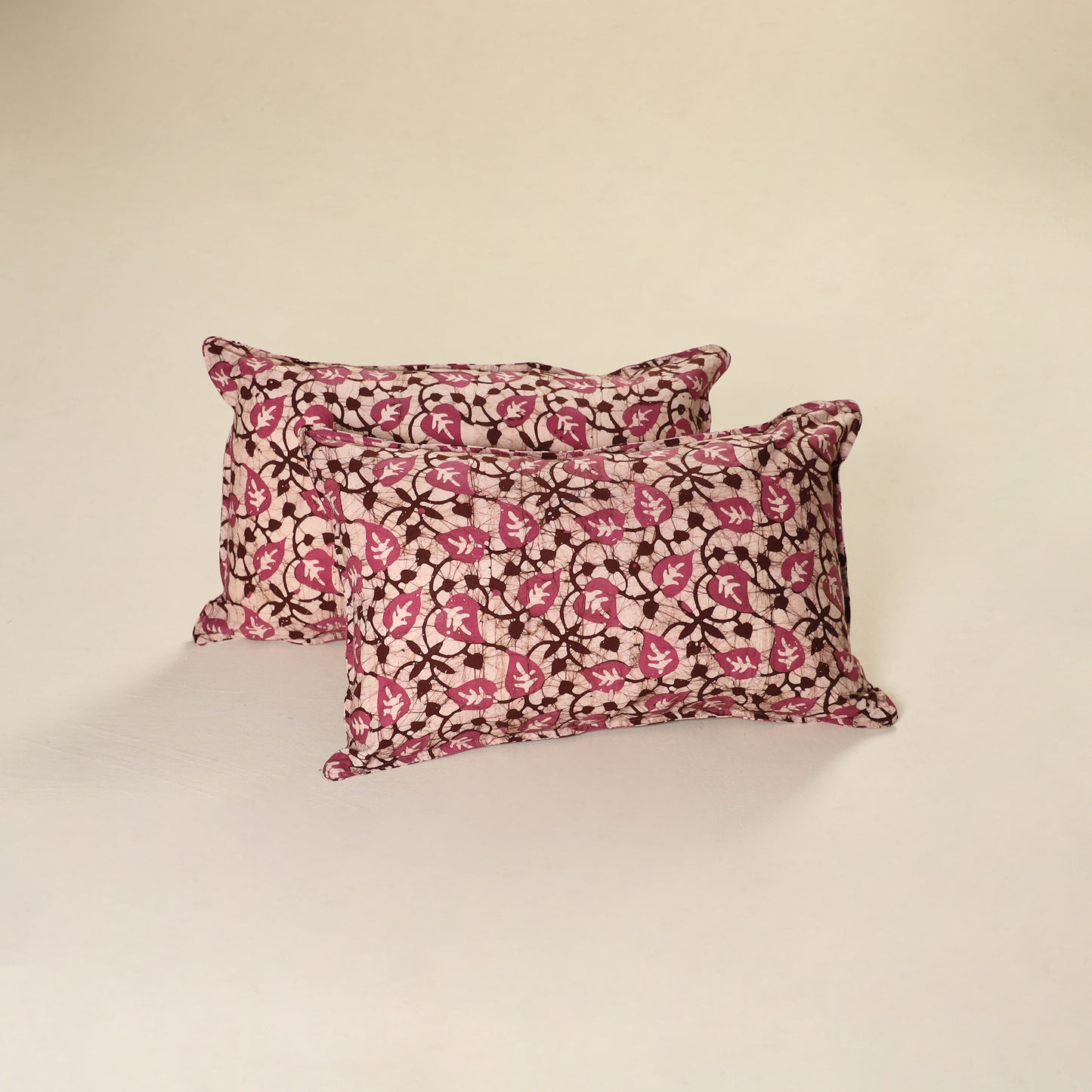 Hand Block Batik Print Pillow Covers (Set of 2) 38