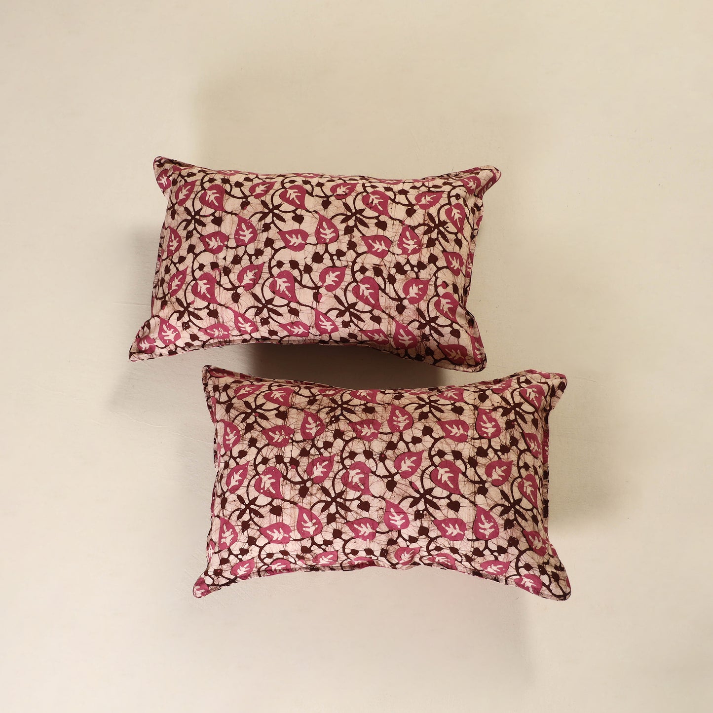 Hand Block Batik Print Pillow Covers (Set of 2) 38
