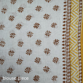 Sanganeri Hand Block Print Pure Mul Cotton Ready To Wear Saree 11