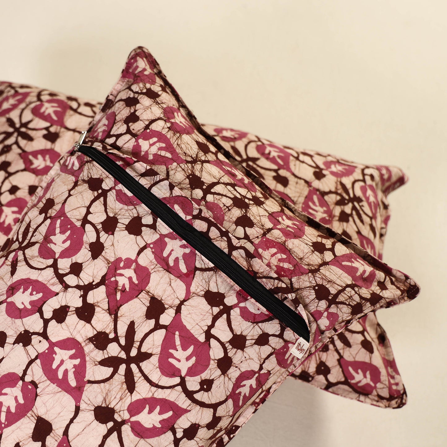 Hand Block Batik Print Pillow Covers (Set of 2) 38
