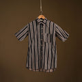 Natural Dyed Hand Block Print Cotton Men Half Sleeve Ajrakh Shirt 10