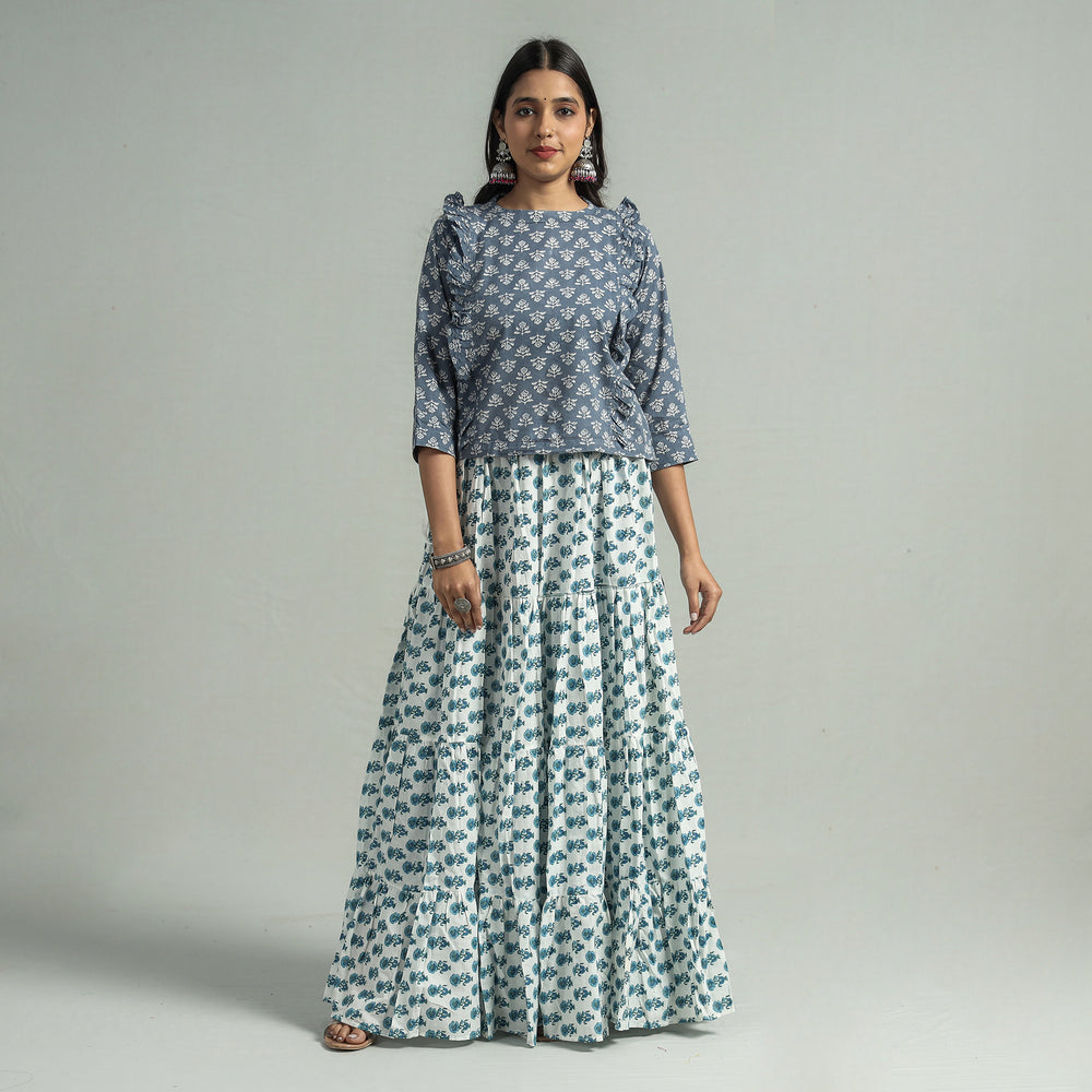 sanganeri long skirt 