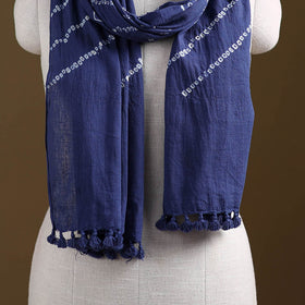 Kutch Handwoven Organic Kala Cotton Bandhani Stole 37