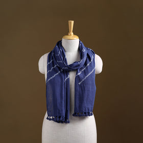 Kutch Handwoven Organic Kala Cotton Bandhani Stole 37