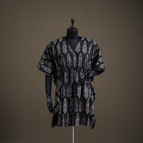 Ajrakh Hand Block Print Natural Dyed Cotton Kaftan (Medium) 44