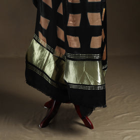 Multicolor - Shibori Clamp Dyed Modal Silk Dupatta with Zari Border 10