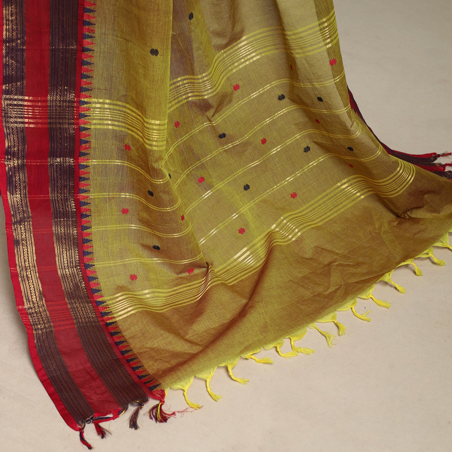 Green - kandangi thread buti chettinad cotton saree