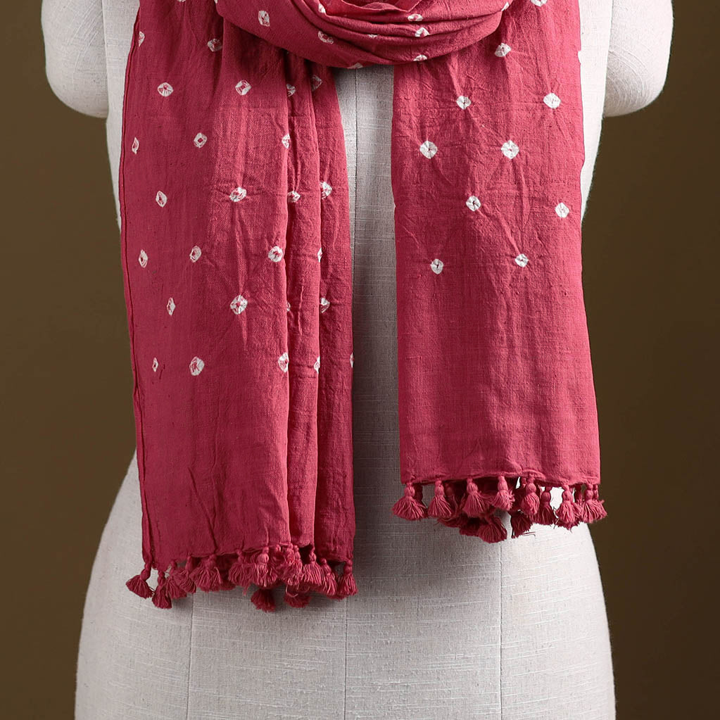Kutch Handwoven Organic Kala Cotton Bandhani Stole 41