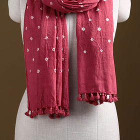 Kutch Handwoven Organic Kala Cotton Bandhani Stole 41