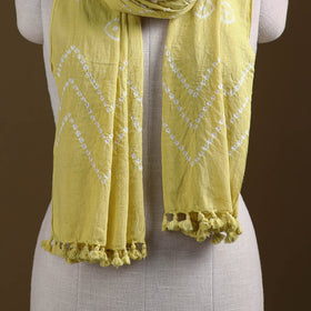 Kutch Handwoven Organic Kala Cotton Bandhani Stole 43